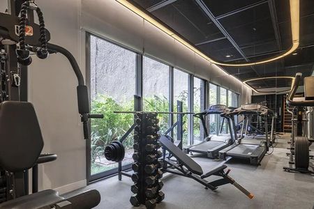 Área Comum - Academia de apartamento para alugar com 1 quarto, 27m² em Santo Amaro, São Paulo
