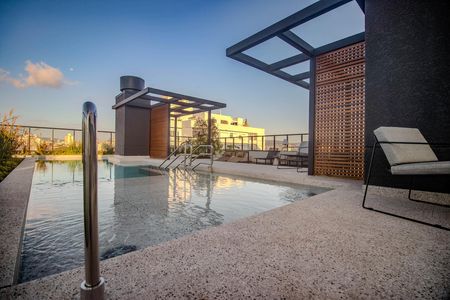Área comum - Piscina de kitnet/studio à venda com 1 quarto, 33m² em Rio Branco, Porto Alegre