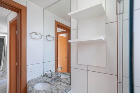 Banheiro social  de apartamento à venda com 2 quartos, 55m² em Castelo, Belo Horizonte