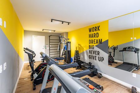 Área comum - Academia de apartamento para alugar com 1 quarto, 27m² em Brooklin, São Paulo