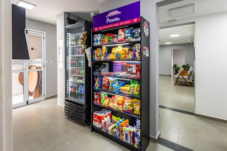 Área comum - Mercado de apartamento para alugar com 1 quarto, 27m² em Brooklin, São Paulo