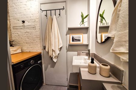 Studio para alugar com 40m², 1 quarto e sem vaga Studio para alugar com 40m², 1 quarto e sem vagaBanheiro