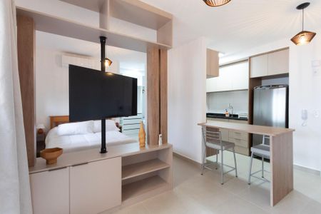 Sala  de apartamento para alugar com 1 quarto, 47m² em Parque Campolim, Sorocaba