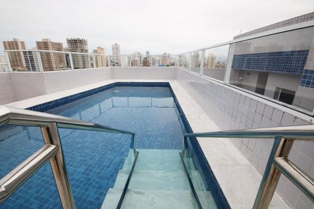 Área comum - Piscina de apartamento para alugar com 2 quartos, 100m² em Guilhermina, Praia Grande