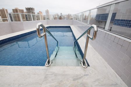 Área comum - Piscina de apartamento para alugar com 2 quartos, 100m² em Guilhermina, Praia Grande