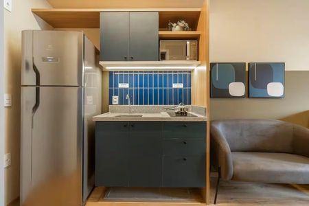 Cozinha de kitnet/studio à venda com 1 quarto, 26m² em Butantã, São Paulo