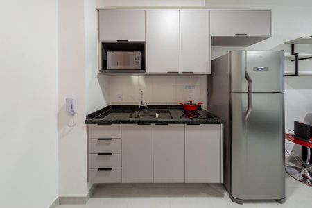 Cozinha de apartamento à venda com 1 quarto, 27m² em Vila Olímpia, São Paulo
