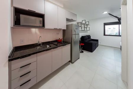 Cozinha de apartamento à venda com 1 quarto, 27m² em Vila Olímpia, São Paulo