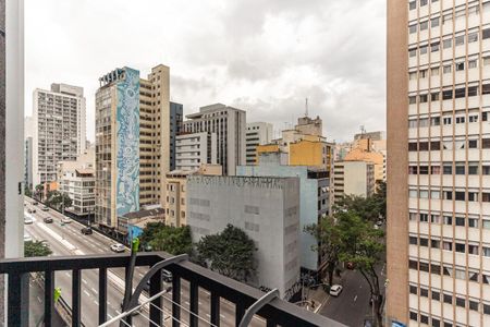 Varanda do Studio de kitnet/studio para alugar com 1 quarto, 29m² em Vila Buarque, São Paulo