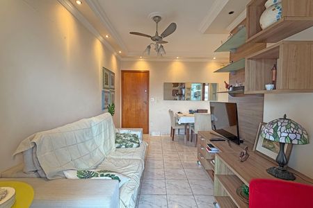 Sala de apartamento para alugar com 1 quarto, 60m² em Embaré, Santos