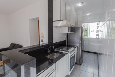 Cozinha de apartamento para alugar com 1 quarto, 40m² em Lourdes, Belo Horizonte