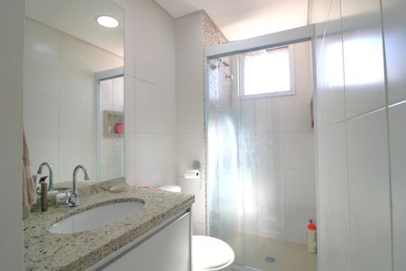 Banheiro da suíte de apartamento para alugar com 2 quartos, 73m² em Vila Castelo, São Paulo