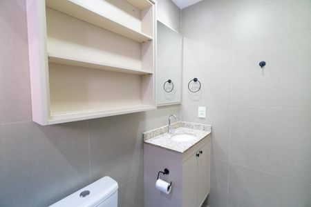 Studio para alugar com 26m², 1 quarto e sem vaga Studio para alugar com 26m², 1 quarto e sem vagaBanheiro da Suíte