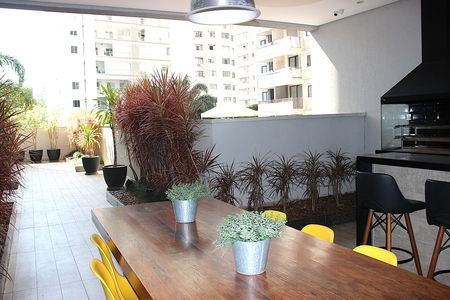 Studio para alugar com 43m², 1 quarto e 1 vagaChurrasqueira