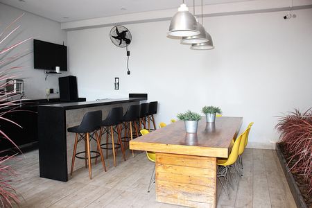 Studio para alugar com 43m², 1 quarto e 1 vagaChurrasqueira
