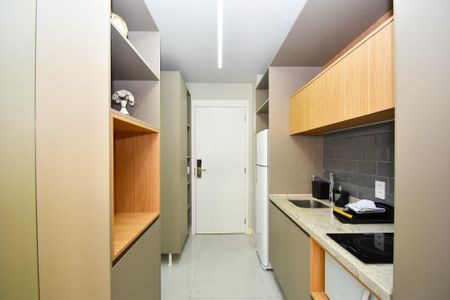 cozinha de kitnet/studio à venda com 1 quarto, 25m² em Perdizes, São Paulo