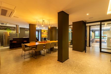 Área comum - Espaço Gourmet de kitnet/studio para alugar com 1 quarto, 24m² em Pinheiros, São Paulo