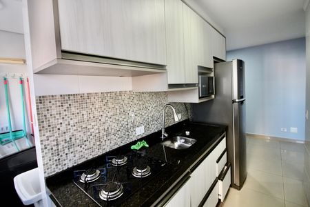 Cozinha de apartamento para alugar com 1 quarto, 35m² em Vila Guilhermina, São Paulo