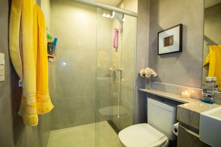 Studio para alugar com 42m², 1 quarto e 1 vaga Studio para alugar com 42m², 1 quarto e 1 vagaBanheiro