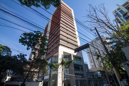 Fachada do Prédio de kitnet/studio para alugar com 1 quarto, 26m² em Santo Amaro, São Paulo