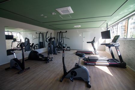 Área comum - Academia de kitnet/studio para alugar com 1 quarto, 26m² em Santo Amaro, São Paulo