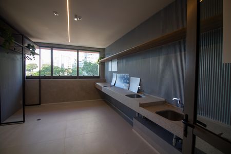 Área comum - Lavanderia de kitnet/studio para alugar com 1 quarto, 26m² em Santo Amaro, São Paulo