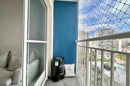 Varanda de apartamento à venda com 1 quarto, 26m² em Vila Guarani (zona Sul), São Paulo