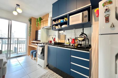 Cozinha de apartamento à venda com 1 quarto, 26m² em Vila Guarani (zona Sul), São Paulo