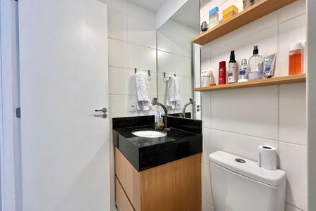 Banheiro da Suíte de apartamento à venda com 1 quarto, 26m² em Vila Guarani (zona Sul), São Paulo