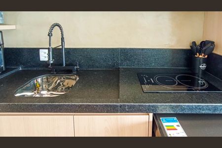 Cozinha de kitnet/studio para alugar com 1 quarto, 25m² em Farroupilha, Porto Alegre