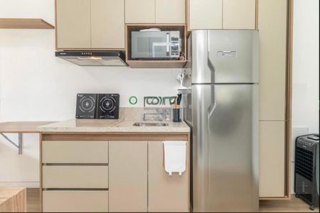 Cozinha de kitnet/studio à venda com 1 quarto, 26m² em Vila Cordeiro, São Paulo