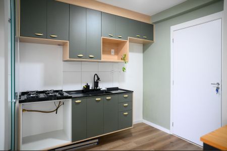 Cozinha de apartamento à venda com 2 quartos, 37m² em Jardim Imperador (zona Sul), São Paulo