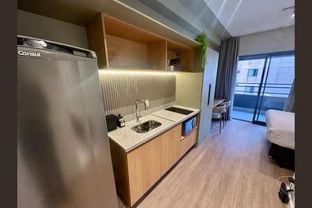 Cozinha de kitnet/studio à venda com 1 quarto, 50m² em Campo Belo, São Paulo