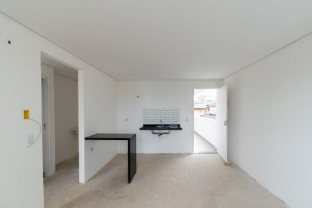 Sala/Cozinha de apartamento à venda com 1 quarto, 34m² em Vila do Encontro, São Paulo