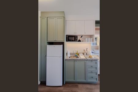 Studio para alugar com 29m², 1 quarto e sem vaga Studio para alugar com 29m², 1 quarto e sem vagaCozinha e Área de Serviço