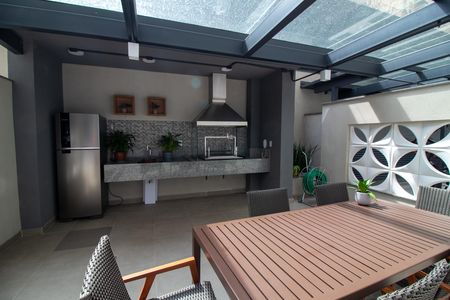 Área comum - Churrasqueira de kitnet/studio para alugar com 1 quarto, 25m² em Brooklin, São Paulo