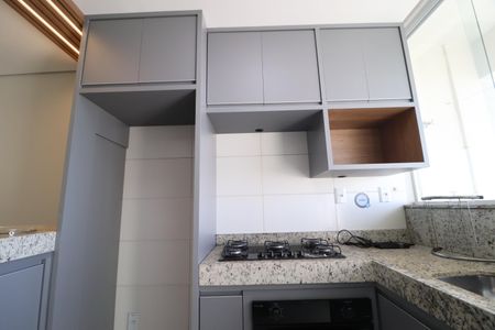 Cozinha de apartamento para alugar com 2 quartos, 55m² em Novo Mundo, Uberlândia