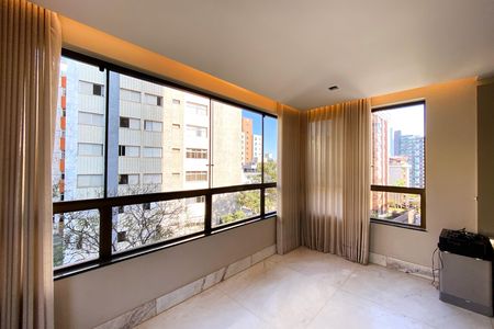 Varanda da Sala de apartamento à venda com 3 quartos, 180m² em Serra, Belo Horizonte