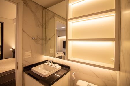 Studio para alugar com 30m², 1 quarto e sem vaga Studio para alugar com 30m², 1 quarto e sem vagaBanheiro