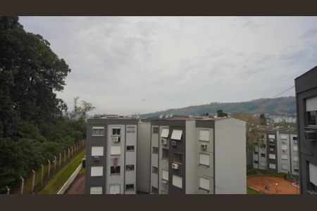 Vista da sala de apartamento à venda com 1 quarto, 42m² em Jardim Sabará, Porto Alegre