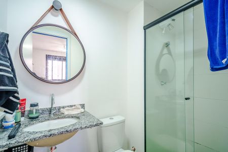 Banheiro de kitnet/studio à venda com 1 quarto, 29m² em Butantã, São Paulo