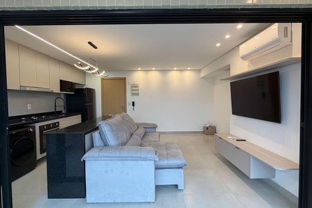 Sala de apartamento para alugar com 2 quartos, 109m² em Ponta da Praia, Santos