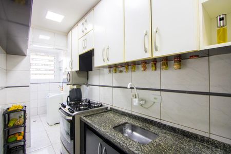 Cozinha de apartamento à venda com 2 quartos, 50m² em Vila Aquilino, Santo André