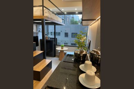 Cozinha de kitnet/studio à venda com 1 quarto, 24m² em Jardim das Acacias, São Paulo