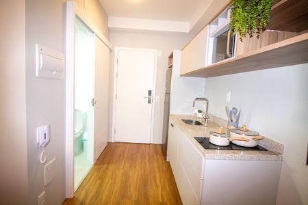 Cozinha de kitnet/studio à venda com 1 quarto, 30m² em Campo Belo, São Paulo