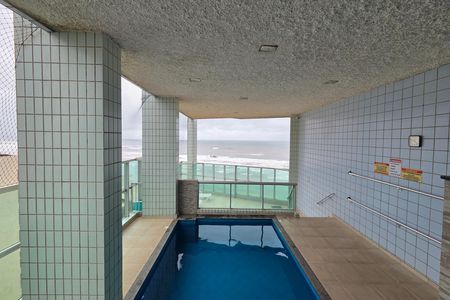 Área comum - Piscina de apartamento para alugar com 1 quarto, 56m² em Maracanã, Praia Grande