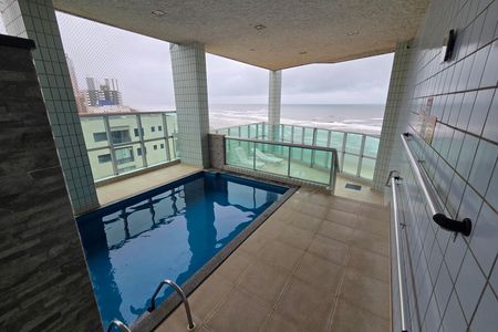Área comum - Piscina de apartamento para alugar com 1 quarto, 56m² em Maracanã, Praia Grande