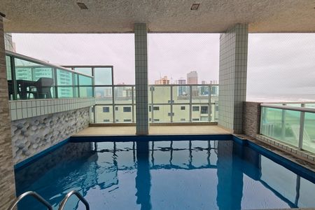 Área comum - Piscina de apartamento para alugar com 1 quarto, 56m² em Maracanã, Praia Grande