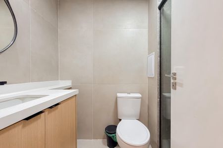 Studio para alugar com 25m², 1 quarto e sem vaga Studio para alugar com 25m², 1 quarto e sem vagaBanheiro