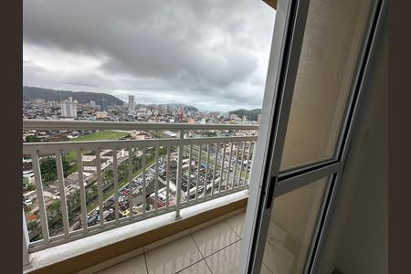 Varanda da Sala de apartamento para alugar com 2 quartos, 46m² em Parque Sao Vicente, São Vicente